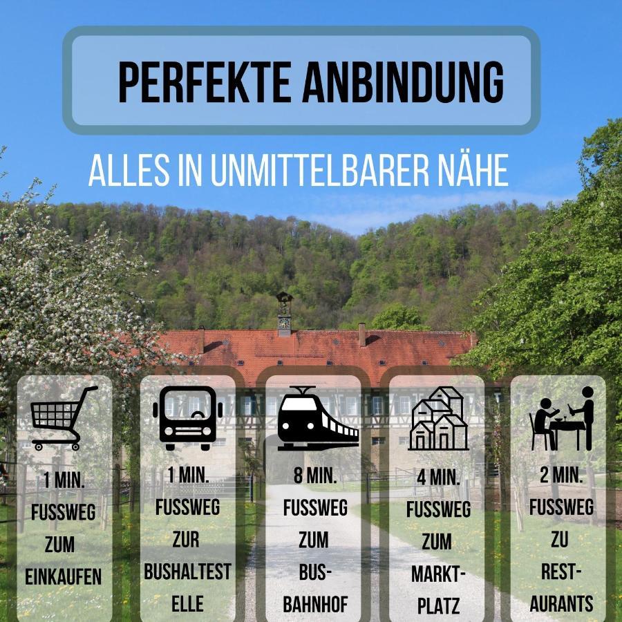 Moderne, Helle 1 Zimmer-Wohnung In Citylage Bad Urach Eksteriør billede